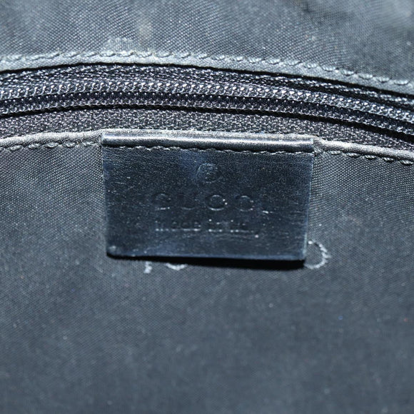 GUCCI Bamboo GG Canvas Hand Bag Black Silver 001 3865 Auth am11509A
