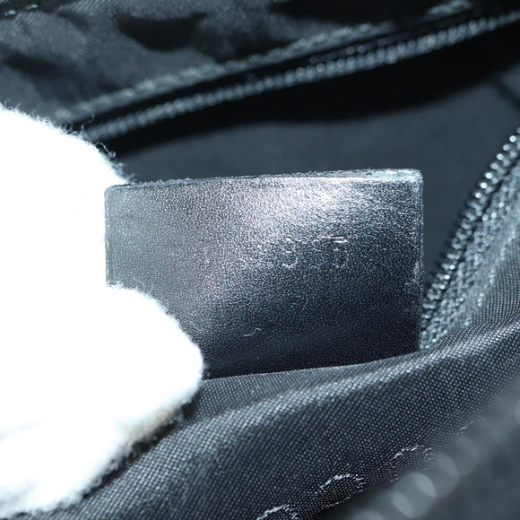 GUCCI Bamboo GG Canvas Hand Bag Black Silver 001 3865 Auth am11509A