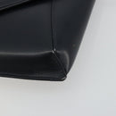 GUCCI Old Shoulder Bag Leather Navy Gold Auth am11511-10