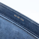 GUCCI Old Shoulder Bag Leather Navy Gold Auth am11511-22