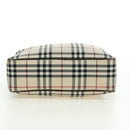BURBERRY Nova Check Shoulder Bag Canvas Beige Silver Auth am11514-9