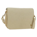 BALLY Shoulder Bag Leather Beige Gold Auth am11516A-1