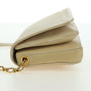 BALLY Shoulder Bag Leather Beige Gold Auth am11516A-4