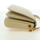 BALLY Shoulder Bag Leather Beige Gold Auth am11516A-5