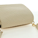 BALLY Shoulder Bag Leather Beige Gold Auth am11516A-6