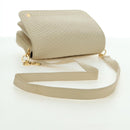 BALLY Shoulder Bag Leather Beige Gold Auth am11516A-7