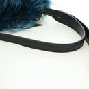 PRADA Hand Bag Fur Leather Blue Black Auth am11517SM-7