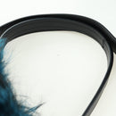 PRADA Hand Bag Fur Leather Blue Black Auth am11517SM-14