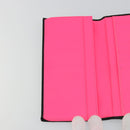CHANEL Cambon Line Long Wallet Lamb Skin Black White CC Auth am11522V-19