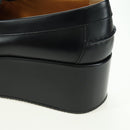 GUCCI loafers Sherry Round Toe Platform Leather 37 1/2 658920 Auth am11523V-12