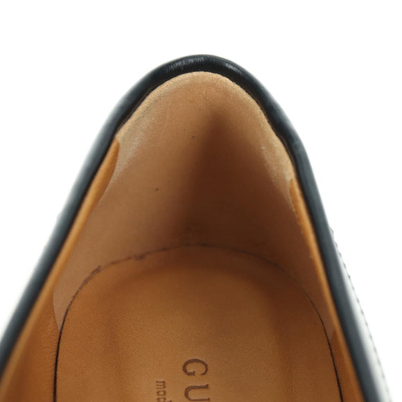 GUCCI loafers Sherry Round Toe Platform Leather 37 1/2 658920 Auth am11523V