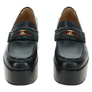 GUCCI loafers Sherry Round Toe Platform Leather 37 1/2 658920 Auth am11523V-2