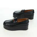 GUCCI loafers Sherry Round Toe Platform Leather 37 1/2 658920 Auth am11523V-4