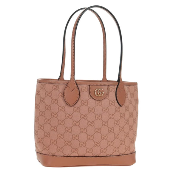 GUCCI GG Canvas Ophidia Tote Bag Pink 742102 525040 Auth am11524SAM