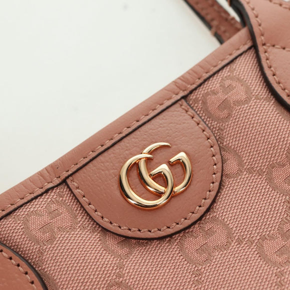 GUCCI GG Canvas Ophidia Tote Bag Pink 742102 525040 Auth am11524SAM