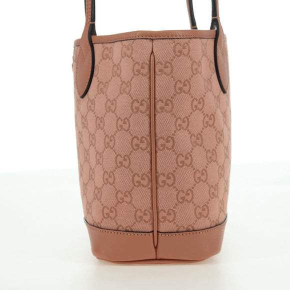 GUCCI GG Canvas Ophidia Tote Bag Pink 742102 525040 Auth am11524SAM