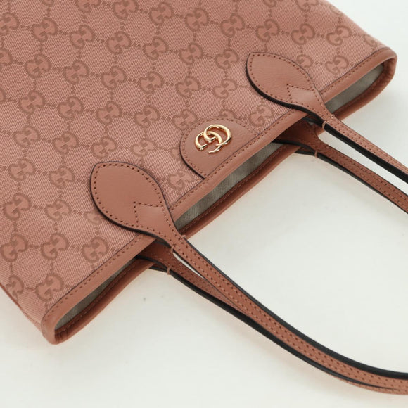 GUCCI GG Canvas Ophidia Tote Bag Pink 742102 525040 Auth am11524SAM
