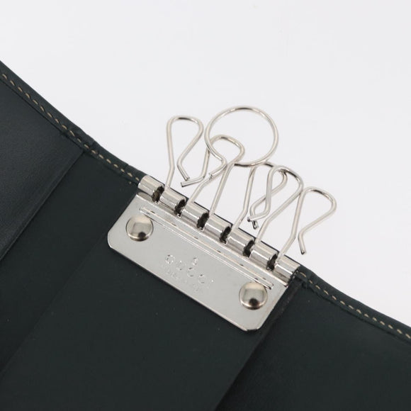 GUCCI GG Canvas Key Case Beige Green 131928 Auth am11528V