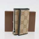 GUCCI GG Canvas Key Case Beige Green 131928 Auth am11528V-18