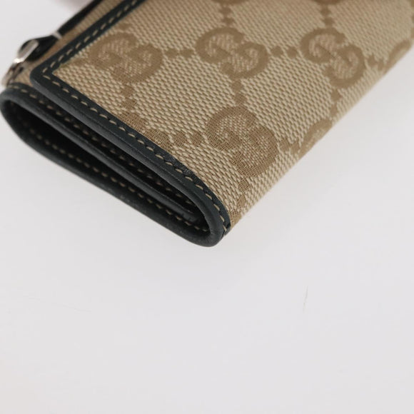 GUCCI GG Canvas Key Case Beige Green 131928 Auth am11528V