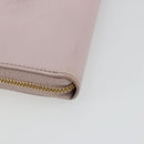 PRADA Ribbon Long Wallet Safiano leather Pink Gold Auth am11530-16
