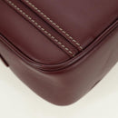 CARTIER Must Line Shoulder Bag Leather Bordeaux Gold Auth am11533A-8