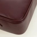 CARTIER Must Line Shoulder Bag Leather Bordeaux Gold Auth am11533A-16