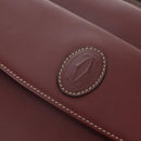 CARTIER Must Line Shoulder Bag Leather Bordeaux Gold Auth am11533A-18