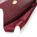CARTIER Must Line Shoulder Bag Leather Bordeaux Gold Auth am11533A-20