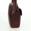 CARTIER Must Line Shoulder Bag Leather Bordeaux Gold Auth am11533A-4