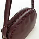 CARTIER Must Line Shoulder Bag Leather Bordeaux Gold Auth am11533A-6