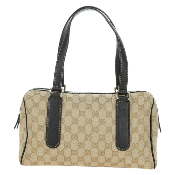 GUCCI GG Canvas Hand Bag Outlet Beige Gold 257289 Auth am11534V