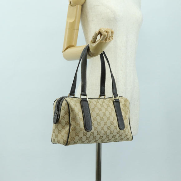 GUCCI GG Canvas Hand Bag Outlet Beige Gold 257289 Auth am11534V