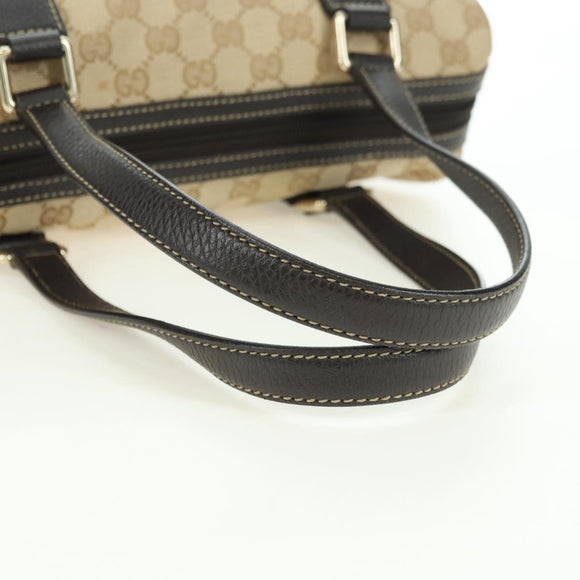 GUCCI GG Canvas Hand Bag Outlet Beige Gold 257289 Auth am11534V