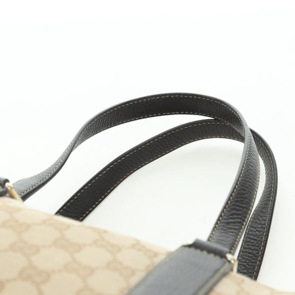 GUCCI GG Canvas Hand Bag Outlet Beige Gold 257289 Auth am11534V