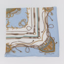 CELINE Handkerchief Cotton 2 Pieces Set Green Light Blue Auth am11541A-2
