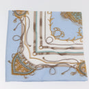 CELINE Handkerchief Cotton 2 Pieces Set Green Light Blue Auth am11541A-3
