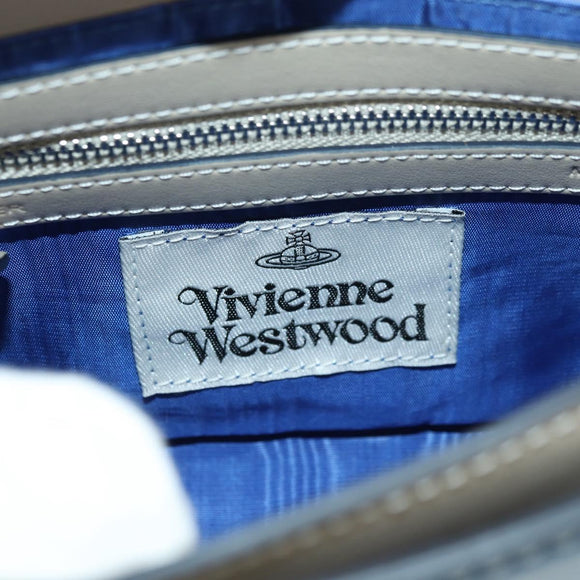 Vivienne Westwood Shoulder Bag Leather Blue Silver Auth am11542A