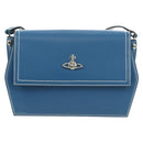 Vivienne Westwood Shoulder Bag Leather Blue Silver Auth am11542A-13