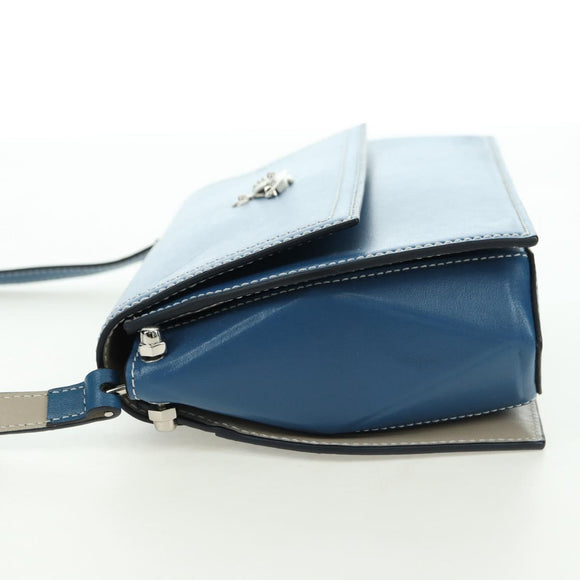 Vivienne Westwood Shoulder Bag Leather Blue Silver Auth am11542A
