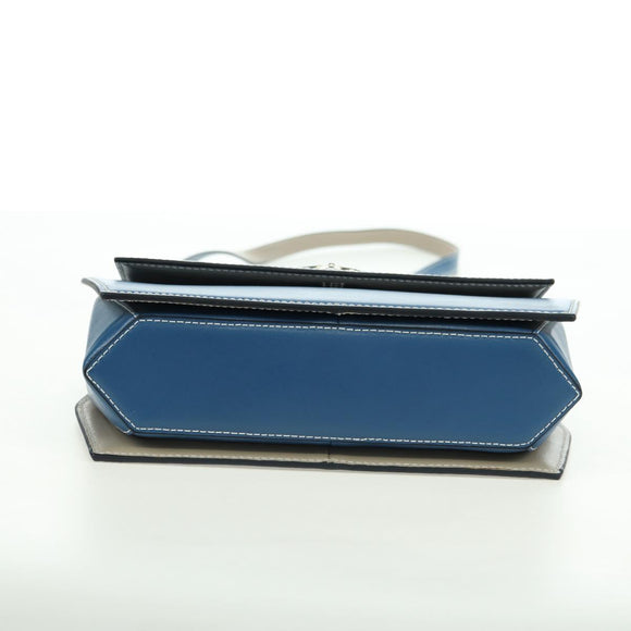 Vivienne Westwood Shoulder Bag Leather Blue Silver Auth am11542A