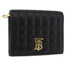 BURBERRY Roller Trifold Wallet Leather Black Gold Auth am11546V-1