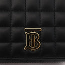 BURBERRY Roller Trifold Wallet Leather Black Gold Auth am11546V-12