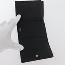 BURBERRY Roller Trifold Wallet Leather Black Gold Auth am11546V-13