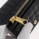 BURBERRY Roller Trifold Wallet Leather Black Gold Auth am11546V-18