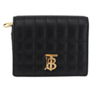 BURBERRY Roller Trifold Wallet Leather Black Gold Auth am11546V-2