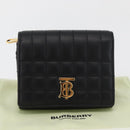 BURBERRY Roller Trifold Wallet Leather Black Gold Auth am11546V-21