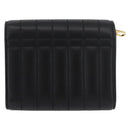 BURBERRY Roller Trifold Wallet Leather Black Gold Auth am11546V-3