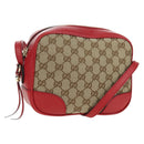 GUCCI GG Canvas Shoulder Bag Beige Gold 449413 Auth am11547V-1