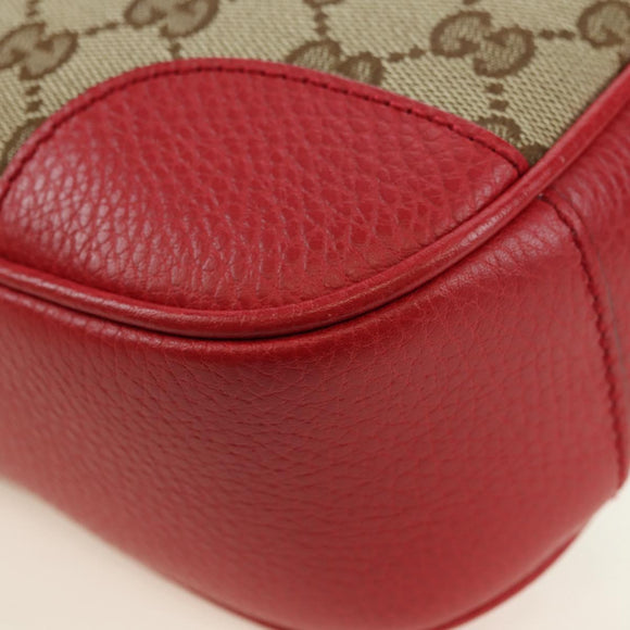 GUCCI GG Canvas Shoulder Bag Beige Gold 449413 Auth am11547V